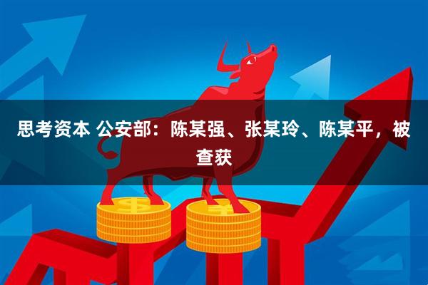 思考资本 公安部：陈某强、张某玲、陈某平，被查获