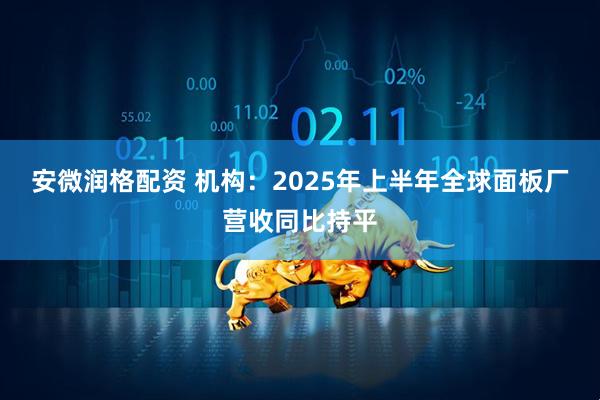 安微润格配资 机构：2025年上半年全球面板厂营收同比持平