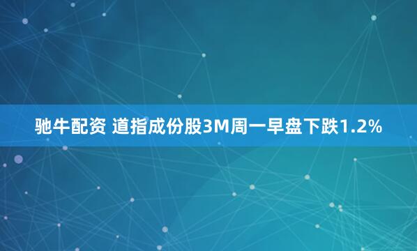 驰牛配资 道指成份股3M周一早盘下跌1.2%