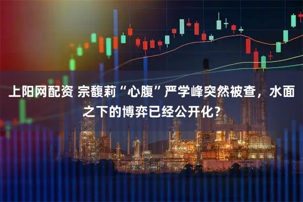 上阳网配资 宗馥莉“心腹”严学峰突然被查，水面之下的博弈已经公开化？