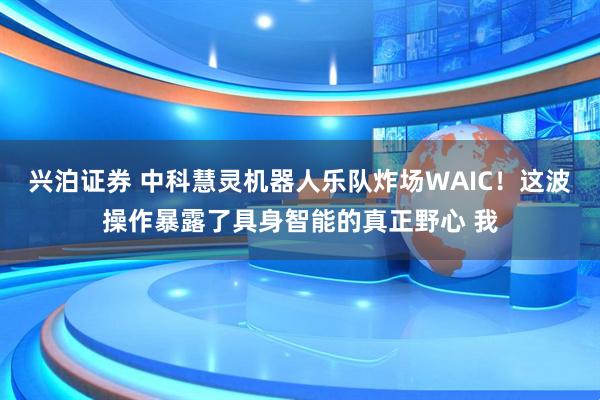 兴泊证券 中科慧灵机器人乐队炸场WAIC！这波操作暴露了具身智能的真正野心 我